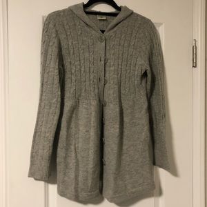 Maternity hooded cardigan